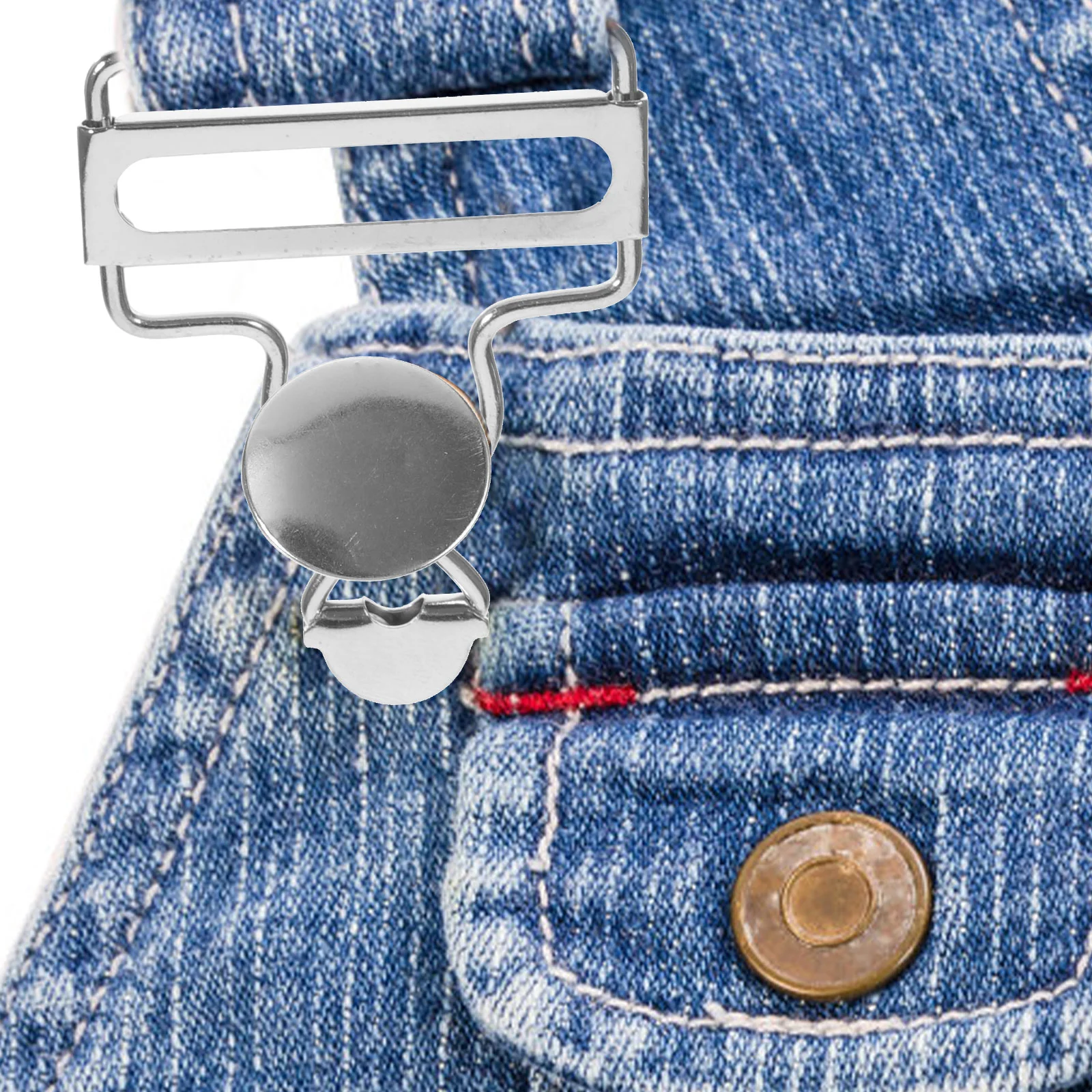 4 Pcs Metal Gourd Buckle Fix Bib Overalls Buttons Adjustable Work Clothes Pants