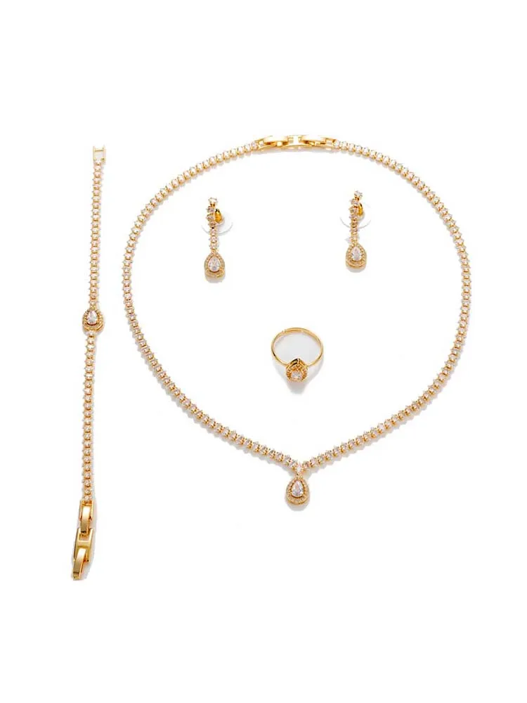 Women's Classic Shining Bridal Jewelry Set, Wedding Accessories