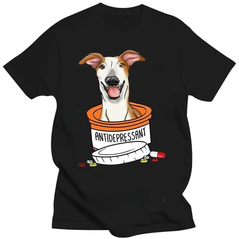 

Anti-depressant Greyhound Fashion Print style Casual trend Street wear Harajuku Summer all-purpose T-shirt for men and women