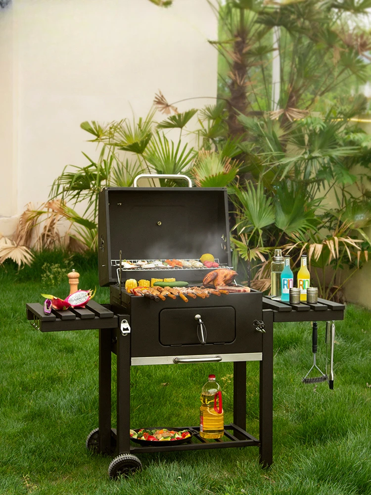 

The product can be customized. Outdoor household charcoal Barbecue grill courtyard terrace villa American barbecue bbq