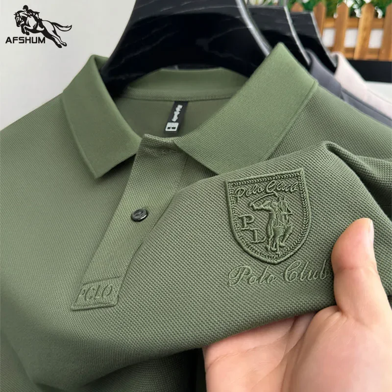 

Men's High-Quality and New Collar Men's Short-Sleeved Polo with Fringe in Color-Consistent Casual Business Polo M-4XL