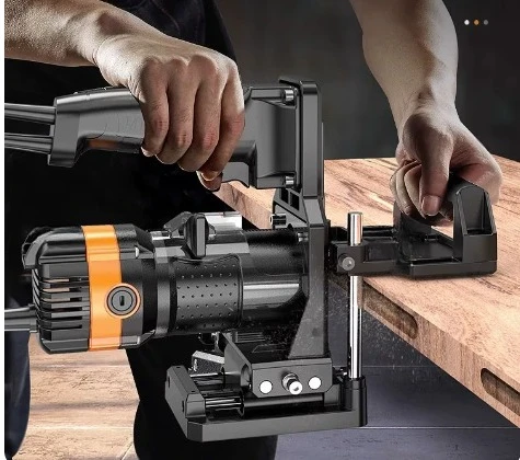 Mortising Jig For Trimming Machine 2 in 1 Slotting Bracket Invisible Fasteners Punch Locator Linear Track DIY Woodworking Tools