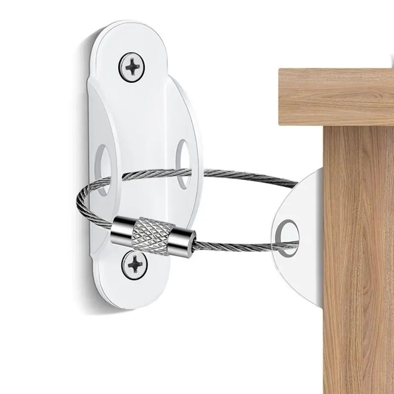 Ancrages de meubles en métal Anti-basculement pour bébé, sangles de meubles pour enfants, pour armoire, armoire, tiroirs, commode, AEE4-10 pièces