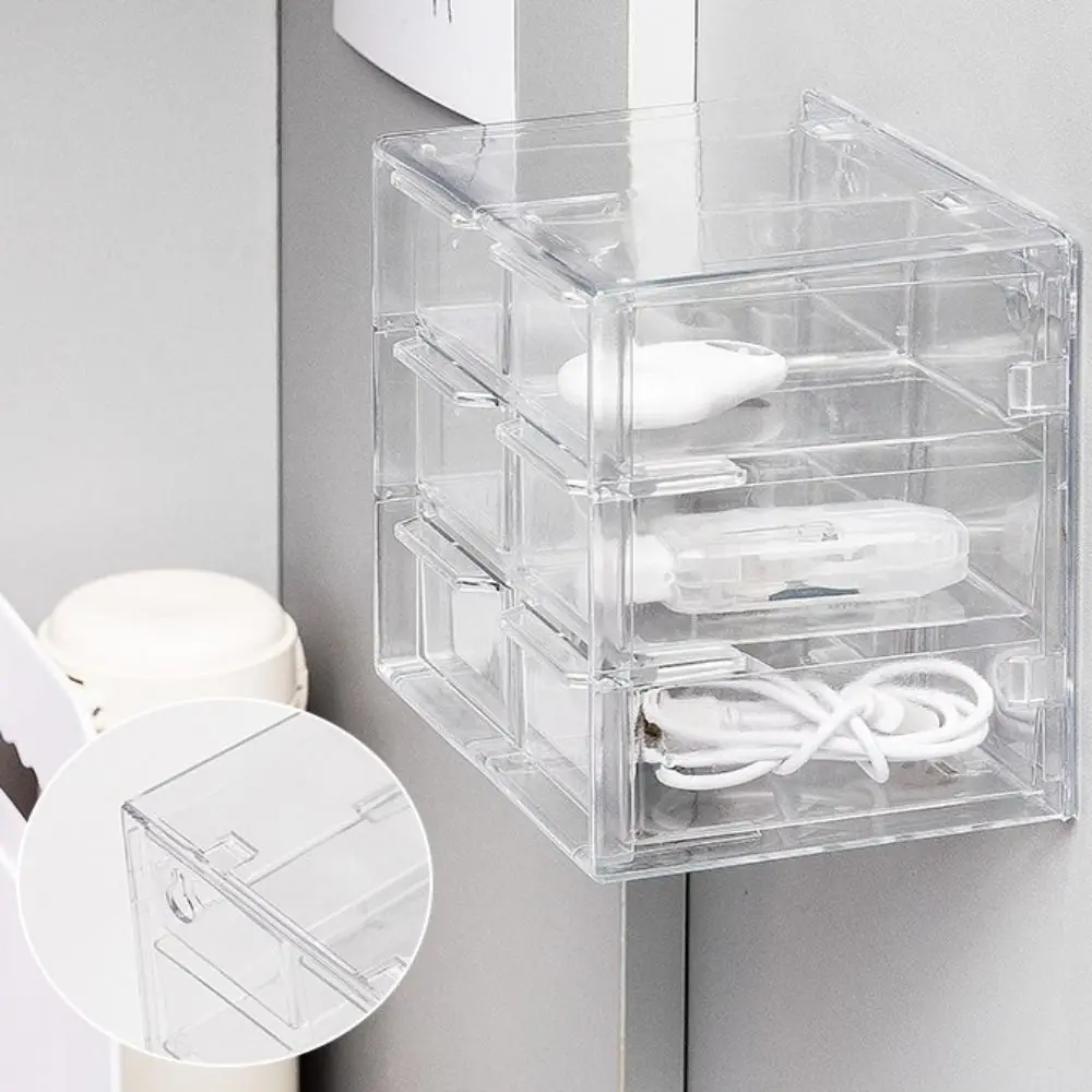 Cabinet Makeup Container Earphone Stationery Organizer Transparent Storage Box Desktop Storage Drawer Drawer Storage Box