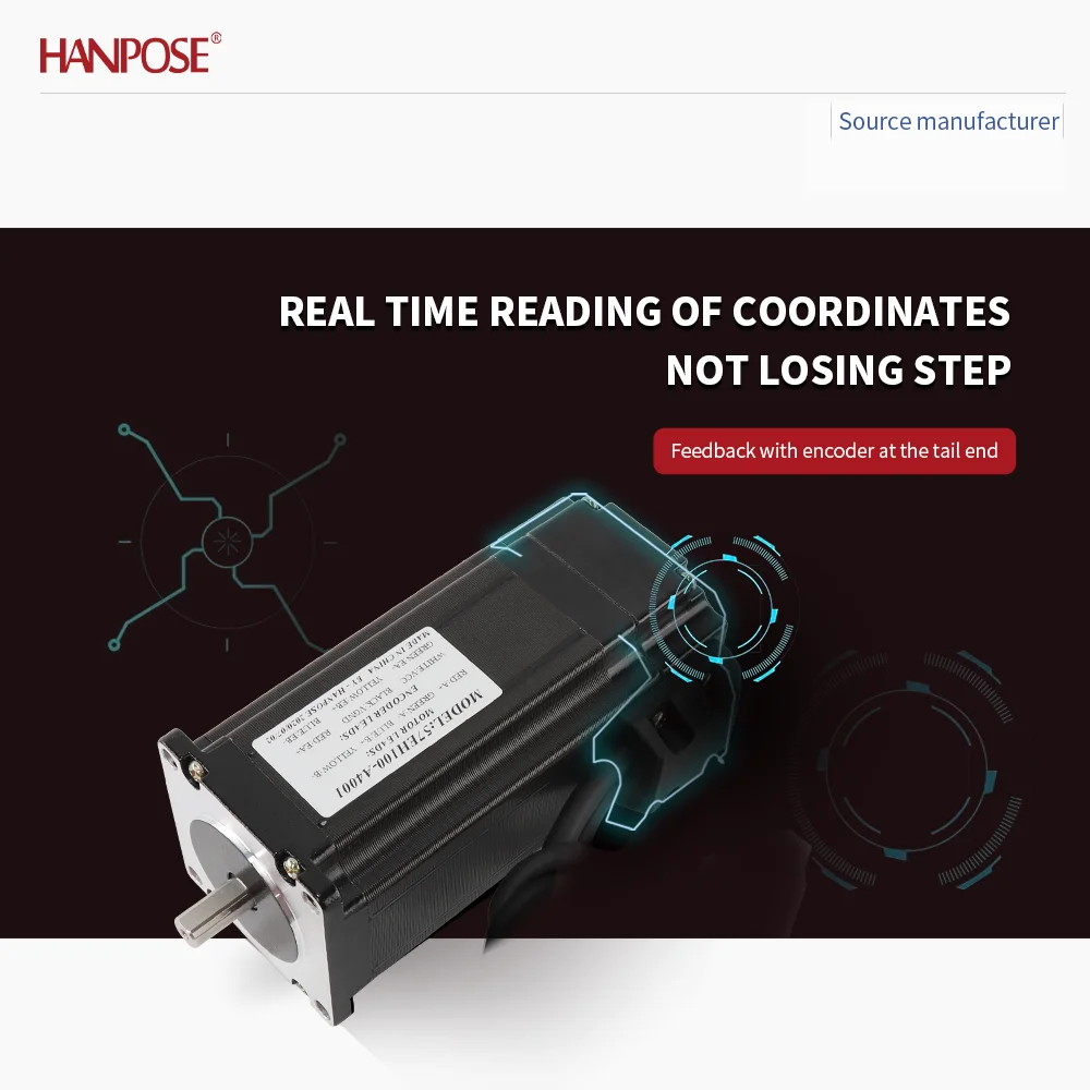 NEMA23 57EH100 4.0A 2.8V closed-loop stepper motor real-time coordinate reading, no step loss, stable operation