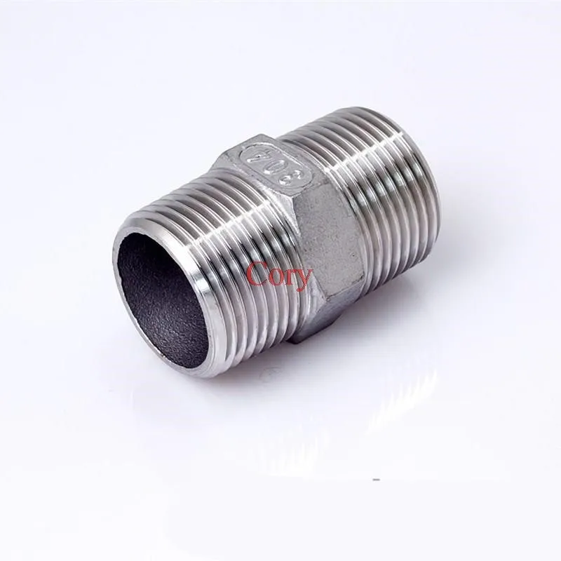 

1pc Male to Male Hex Nipple Threaded Equal Stainless Steel Pipe Fitting 1/8" 1/4" 3/8" 1-1/4" 1-1/2" 1/2" 3/4" 1"