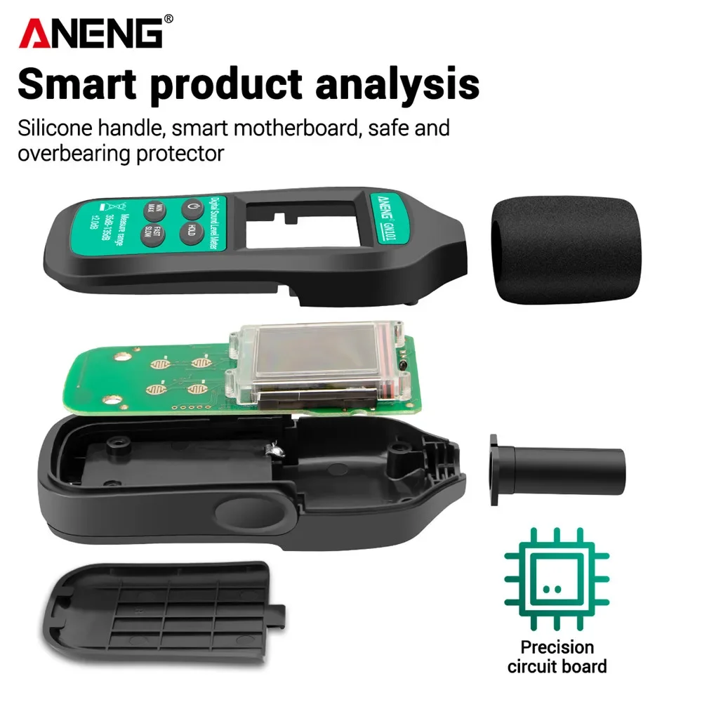 ANENG GN101 Digital Noise Meter Measurement 35-135 db Intelligent Sound Level Meter Decibel Monitor Logger  Diagnostic-Tool