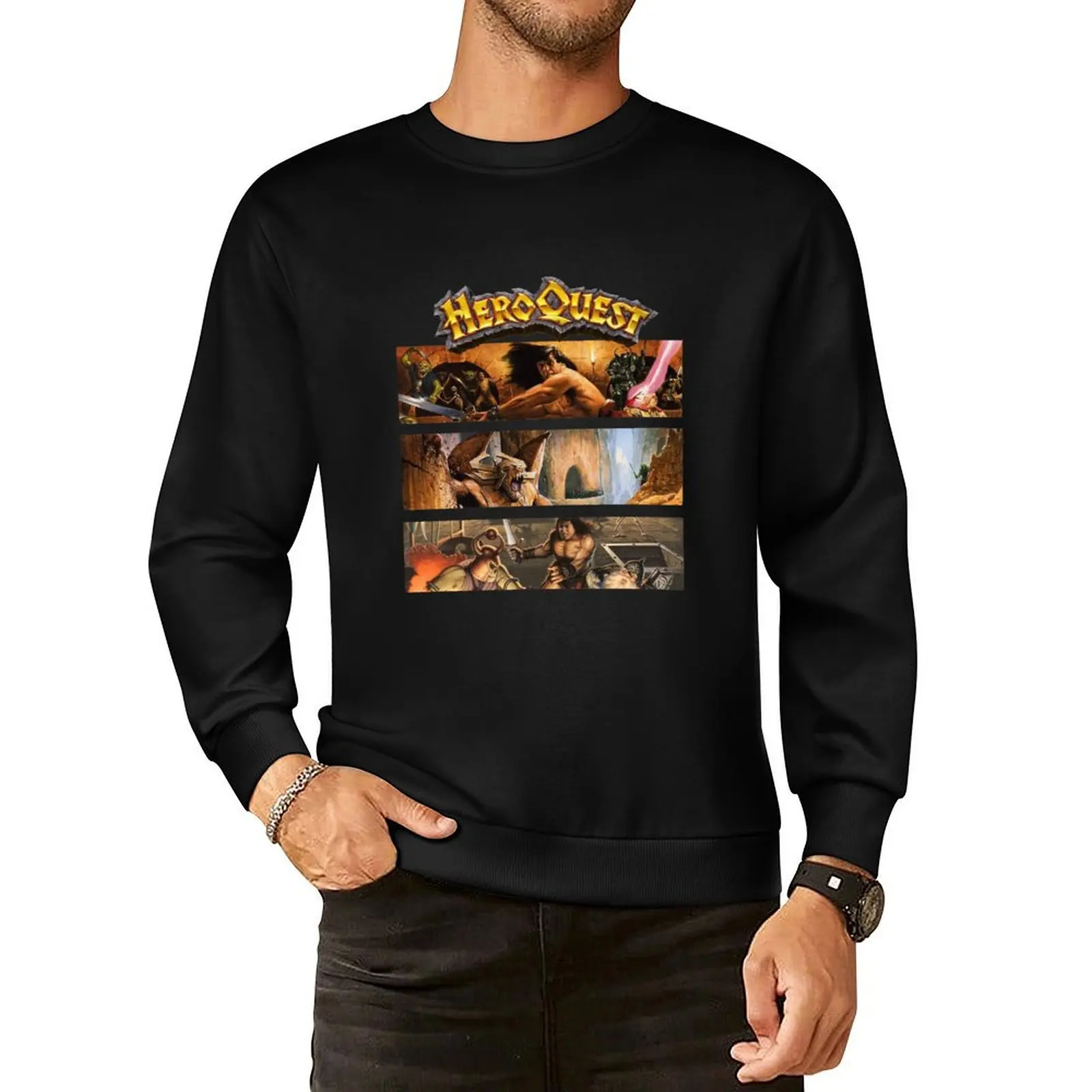 

Heroquest 90's Pullover Hoodie autumn jacket men men's clothing new in sweatshirts