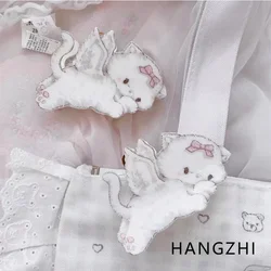 HANGZHI Cute Cartoon Angel Wings Cat Hair Clip INES Creative Animal Shark Clip Girl Fantasy Gift Hair Accessories for Women New