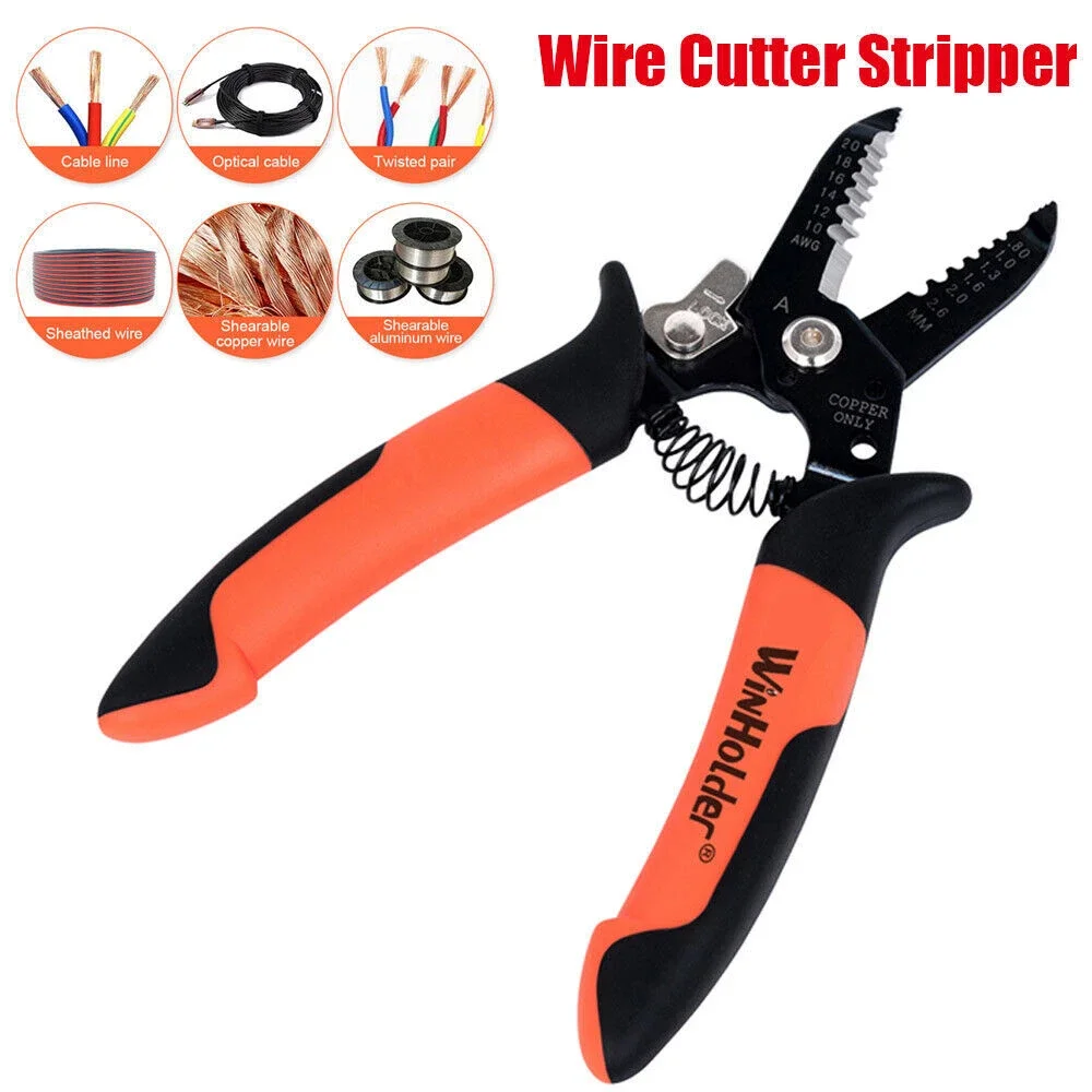 

Wire Cable Cutter Crimper Shearer Snipper Pliers Screws Stripper Grip Multi-Tool