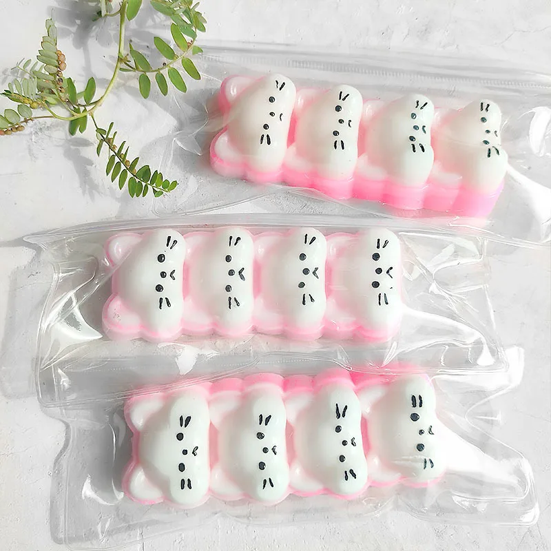 Cartoon Grappige Vierdelige Kat Strips Pinch Speelgoed Leuke Trage Rebound Stress Relax Speelgoed Blingbling Knijp Speelgoed Cadeau voor Kinderen