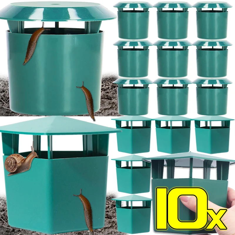 

1/10 шт., ловушка для улиток, садовая клетка для слизи, многоразовые ловушки для вредителей, защита для садовой фермы, принадлежности для защиты растений