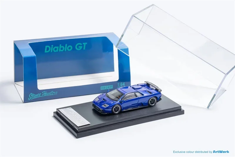 (Pre-order) Stance Hunters SH 1:64 Diablo GT 1998 ArtWork Metallic Blue limited499 Diecast Model Car