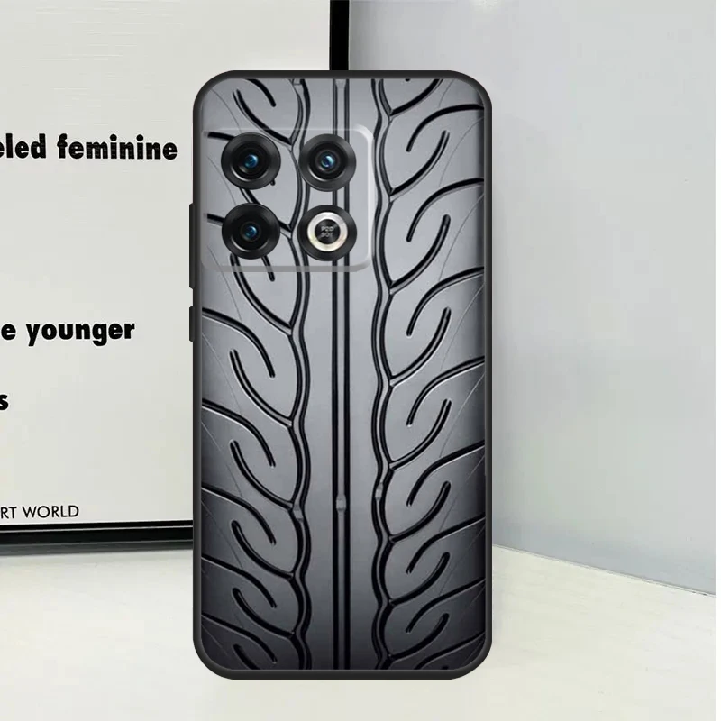 Black Tire Tyre Tread Texture Case For OnePlus 12R 10T 9R 10R 12 11 9 10 Pro OnePlus Nord 2 2T CE 3 Lite N20 N10 Cover image 6