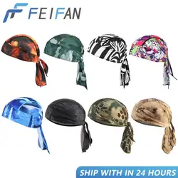 Homens Correndo Equitação Bandana Lenço Pirata Cap Quick Dry Camo Ciclismo Cap Cabeça Cachecol Verão Headband Ciclismo Headwear