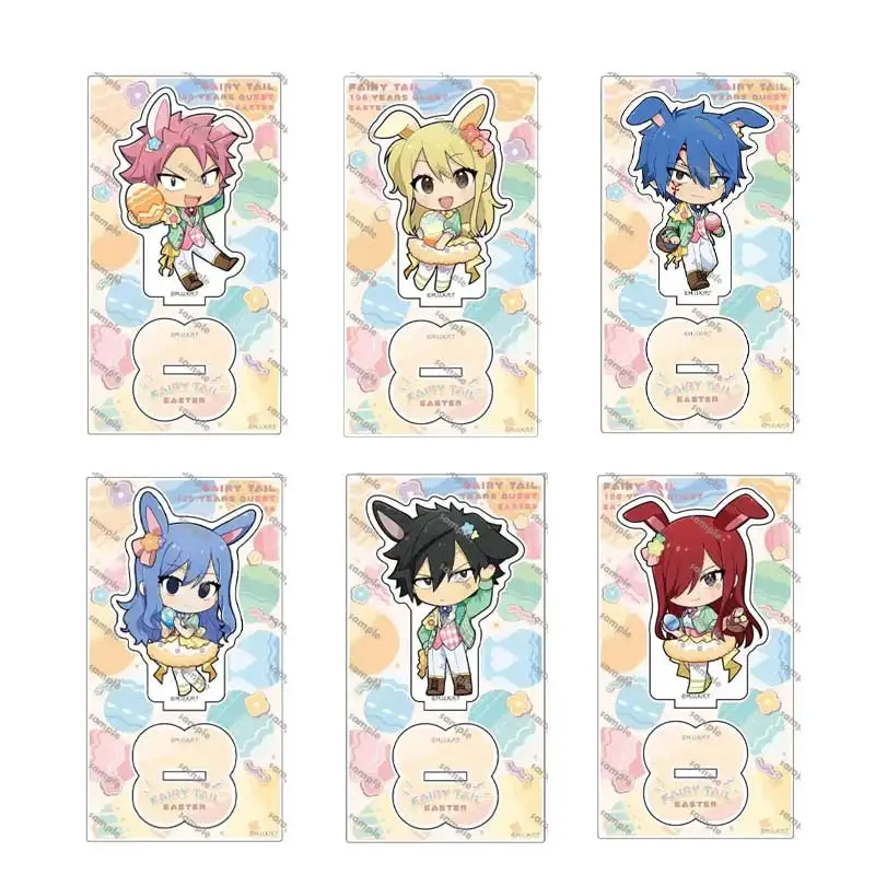 

Anime Demon Tail Peripherls Natsu Figure Acrylic Stand with Backborad Gray Fullbuster Standing Plate Lucy Statue Erza Toys Boys