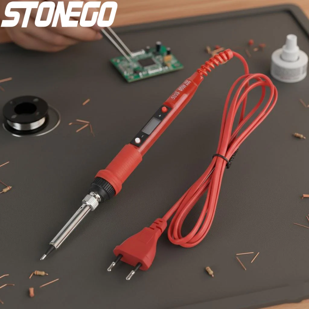 

Электрический паяльник 80 Вт с регулируемой температурой, 110/220 В, с ЖК-дисплеем, инструмент для ремонта, набор для пайки и сварки