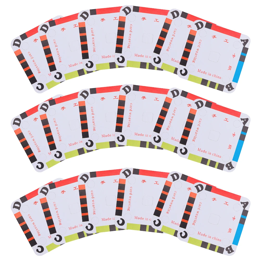 

50 Pcs Braided Weaving Cards Tablet Paper Cards Craft Doodle Deck Knitting Flat Hand DIY Weaving Cardboard
