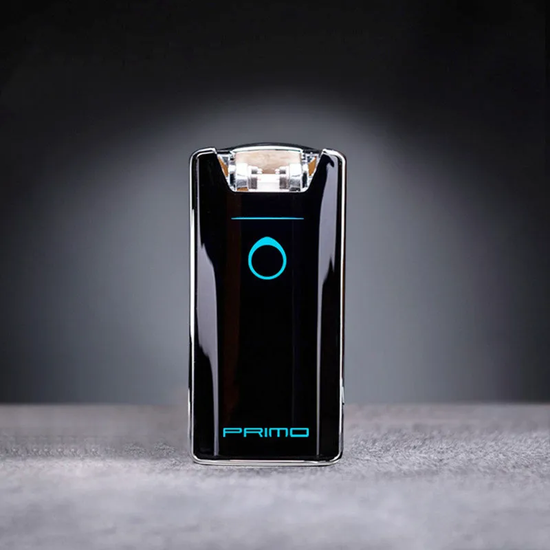 PRIMO Smart Chip Touch Induction Ignition Double Arc USB Lighter Outdoor Metal Windproof Pulse Plasma Lighter Men\'s Gift