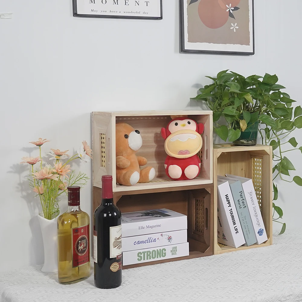 تخزين صندوق تخزين خشبي مجموعة مكتب سلة خزانة غسيل حاوية المطبخ درج مكتب متنوع #3