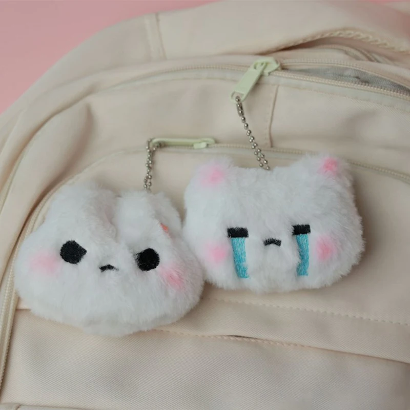 LLavero de conejo de peluche de juguete para niños, colgante de bolsa de conejo de dibujos animados, mochila de muñeca de peluche suave, bolsa de coche, decoración de llavero, regalo para niños