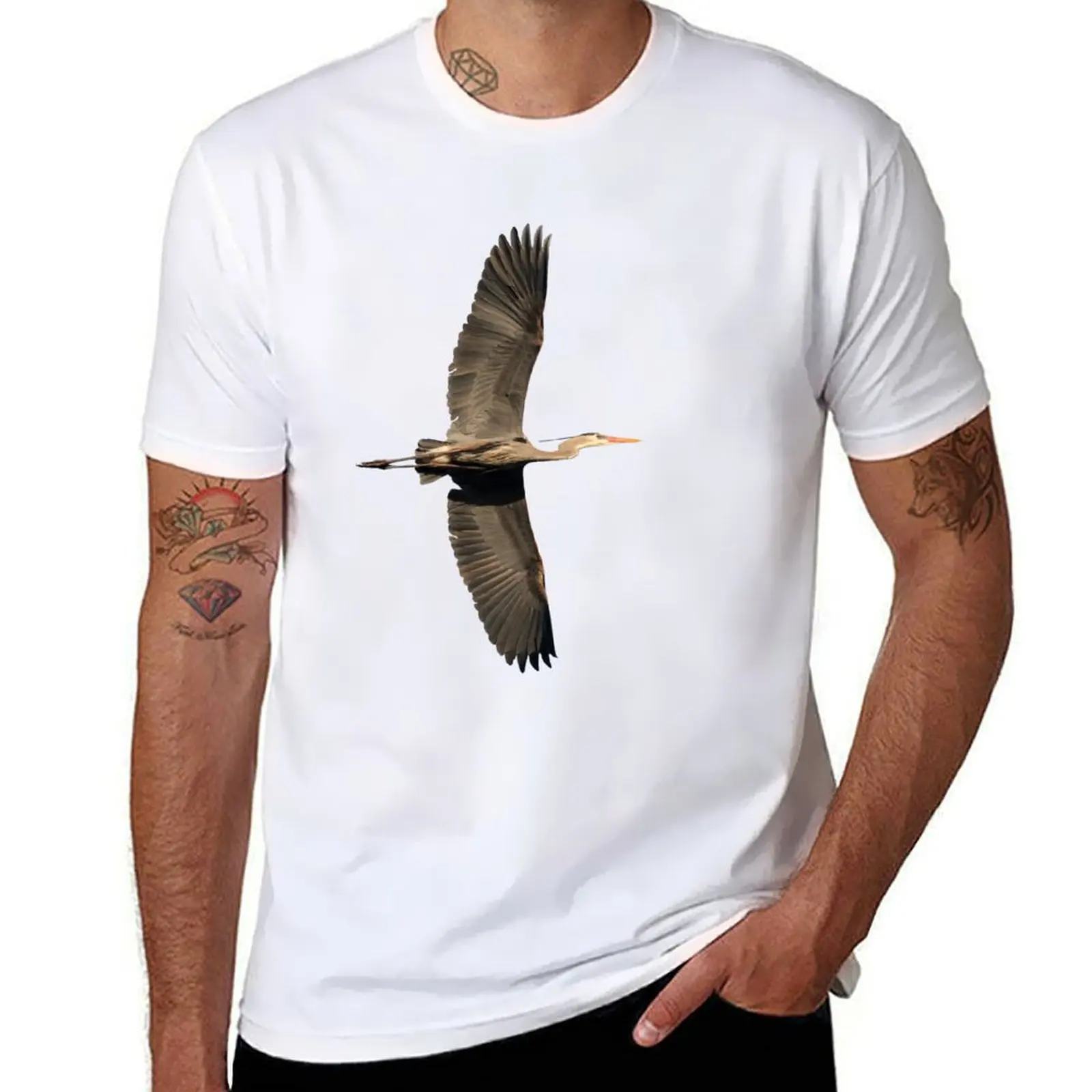 Isolated Great Blue Heron 2018-1 T-Shirt graphic shirts anime stuff luxury t-shirt croswit shirt man mens graphic t-shirts funny