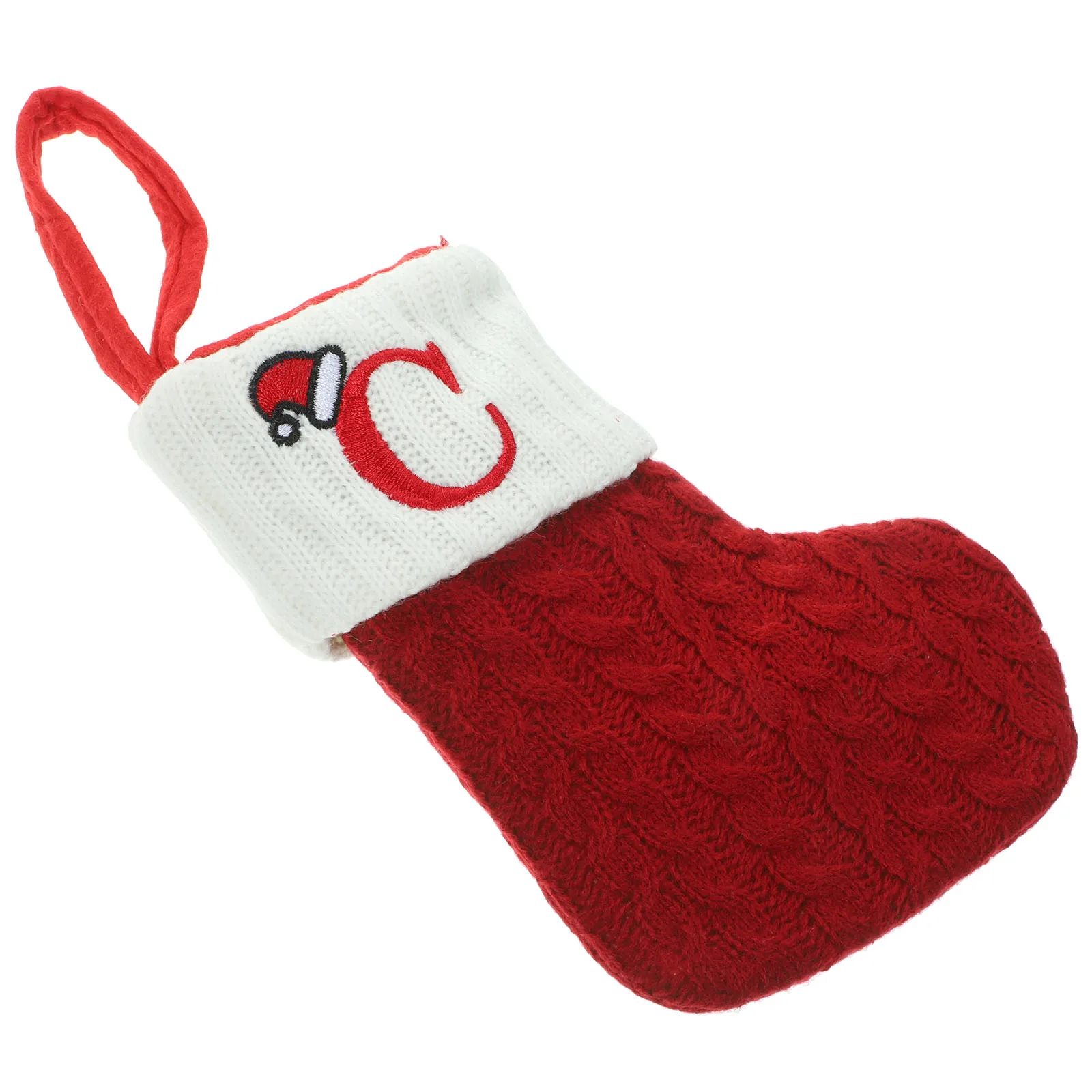 

Knitted Fabric Christmas Stocking Hanging Lightweight Xmas Tree Ornament Fireplace Window Decor Holiday Stockings