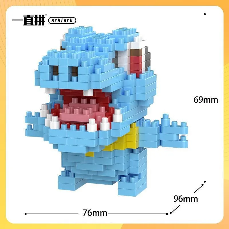 Pokemon Bausteine Kleine Cartoon Mini Block Pikachu Charizard Eevee Mewtwo Anime Montieren Action Modell Puppen Jungen Spielzeug – Detail 10