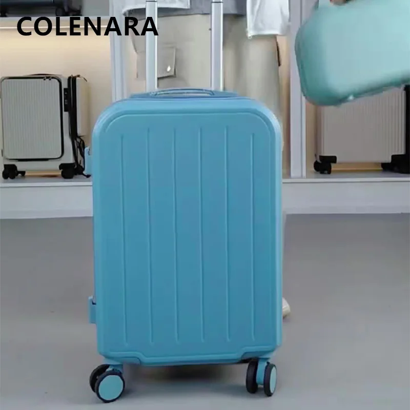 

COLENARA High Quality Suitcase Student Trolley Case 20 Inches Boarding Suitcase Set Cart Type Travel Bag with Wheels Luggage