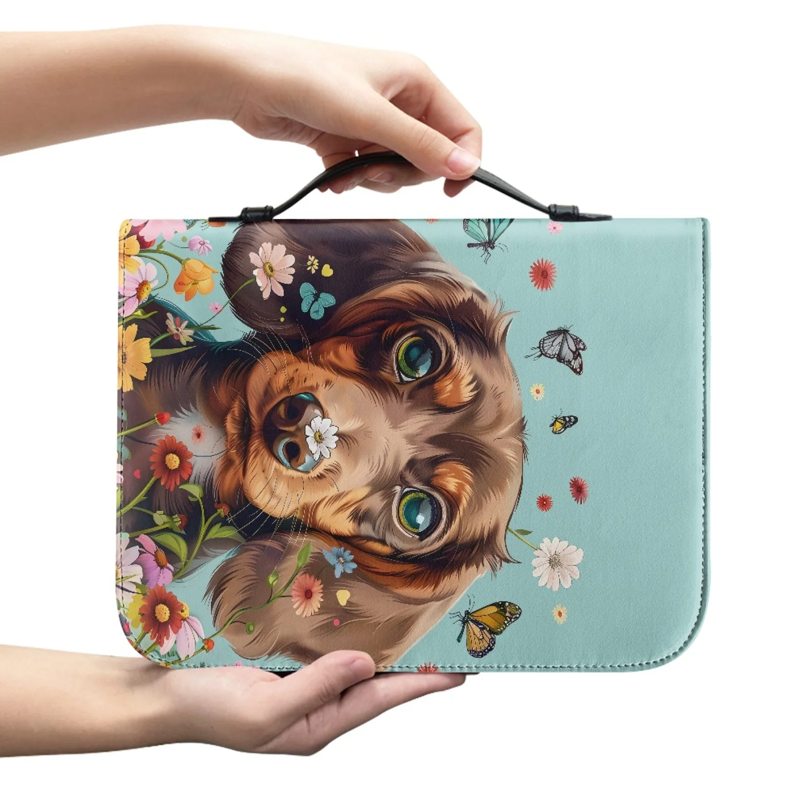XIXIRIMIDO Dachshund Zipper Pocket Bible Covers for Christian Prayer PU Leather Bible Case 2026 Collection