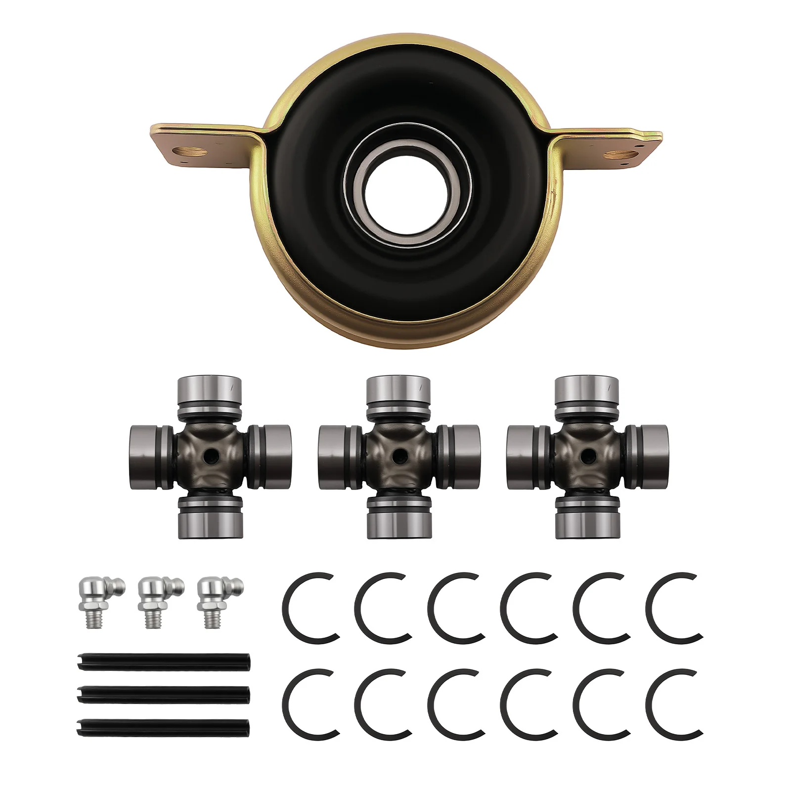 

Prop Shaft Center Bearing Carrier + U-Joints Kit for Polaris Ranger 570 900 1000