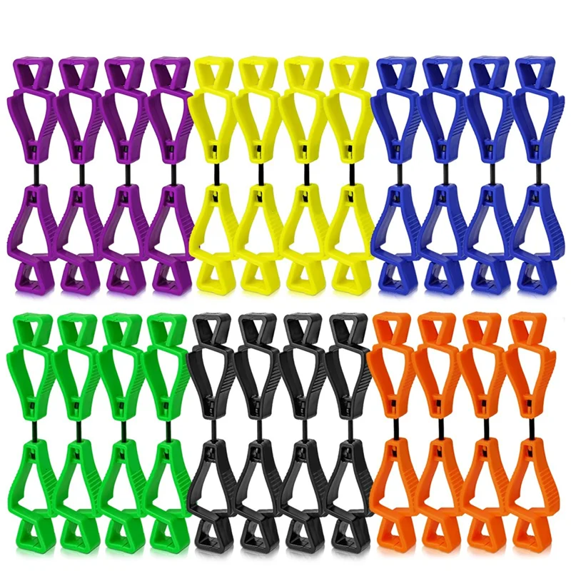 

RALCA-Z-Shaped Glove Clips 24 Bulk For Tool Belts& Hard Hats Construction Anti-Drop Keeper Clips For Work Gloves