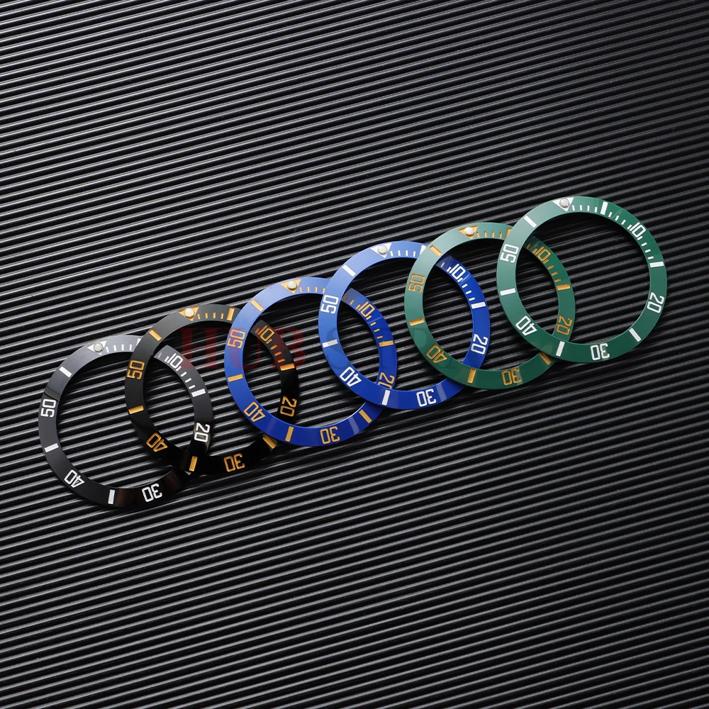 السيراميك ل 40 مللي متر الفرعية ل رولكس للمياه ساعة شبح حالة سبيكة ساعة الحافة إدراج حلقة المنحدر NH35 NH34 الغوص ساعة اكسسوارات