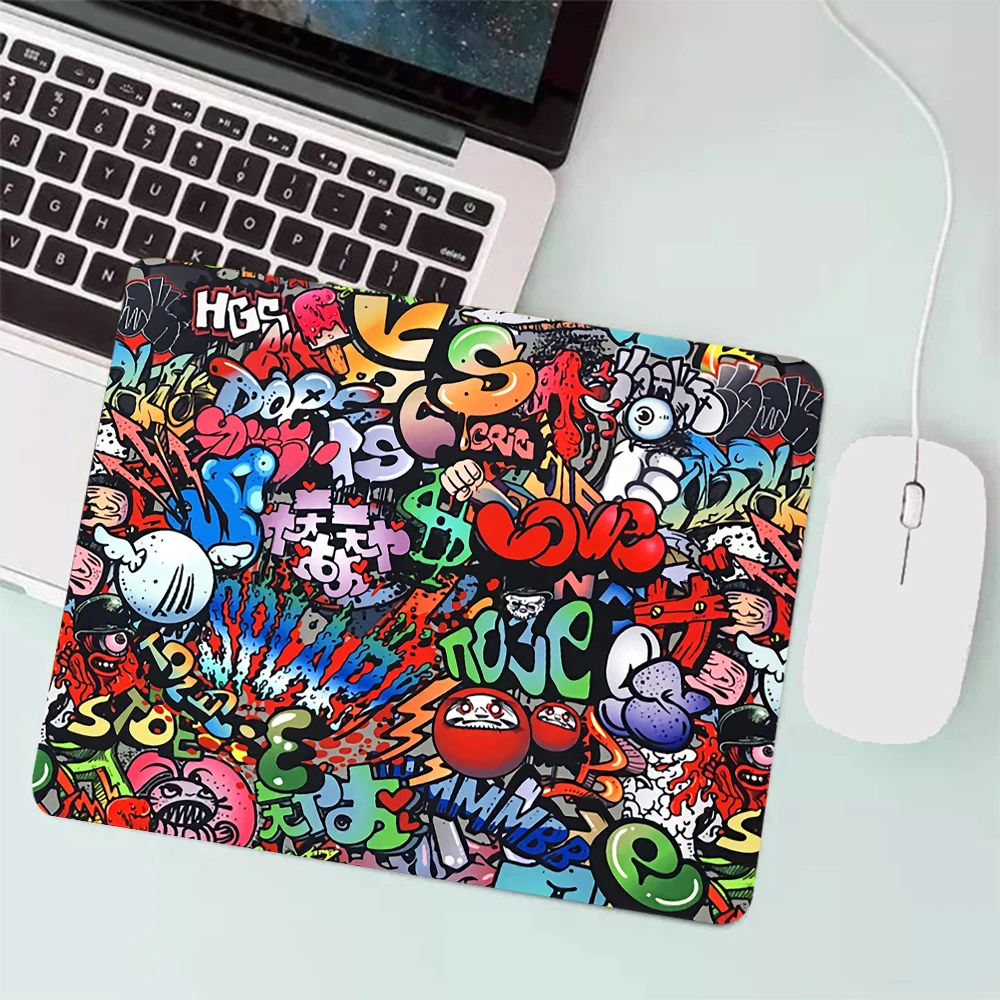 Graffiti Grote Gaming Muismat Computer Muismat PC Gamer Muismat Laptop Muismat Siliconen Muis Tapijt Toetsenbord Mat Bureau Pad