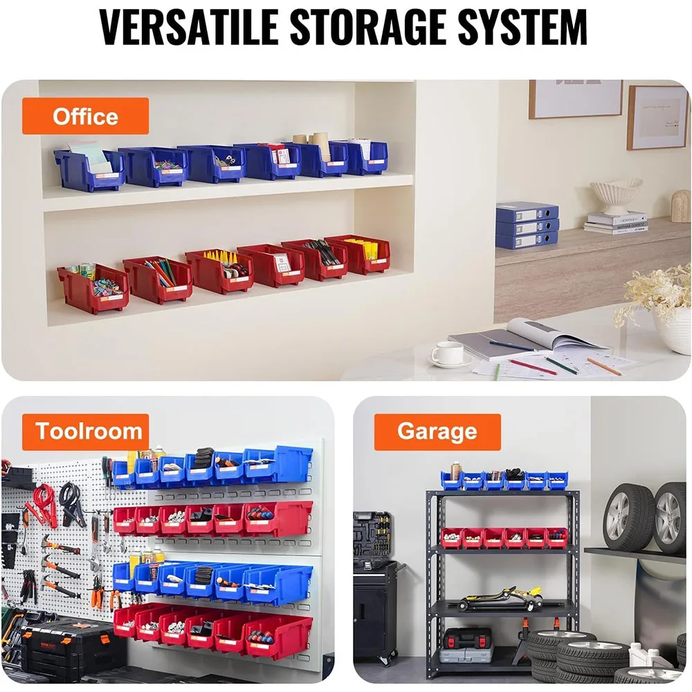 Multifunctional Garage Storage Box,Workshop Storage Bins Parts Racks,Component Combination Organizer Screw Shelves(Small size)