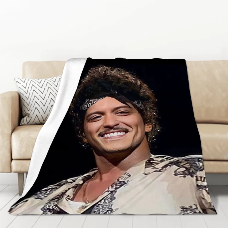 Bruno Mars Blanket Plush Bedspread on the Bed Furry Sofa Blankets and Bedspreads Microfiber Bedding Throw Knee Throws Plaid Baby