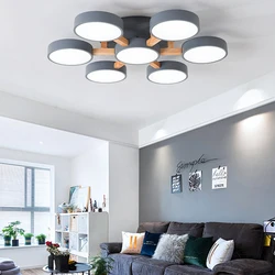 Modern bedroom living room ceiling chandelier kitchen wooden ceiling light apartment LED ceiling lamp dining room decor lighting