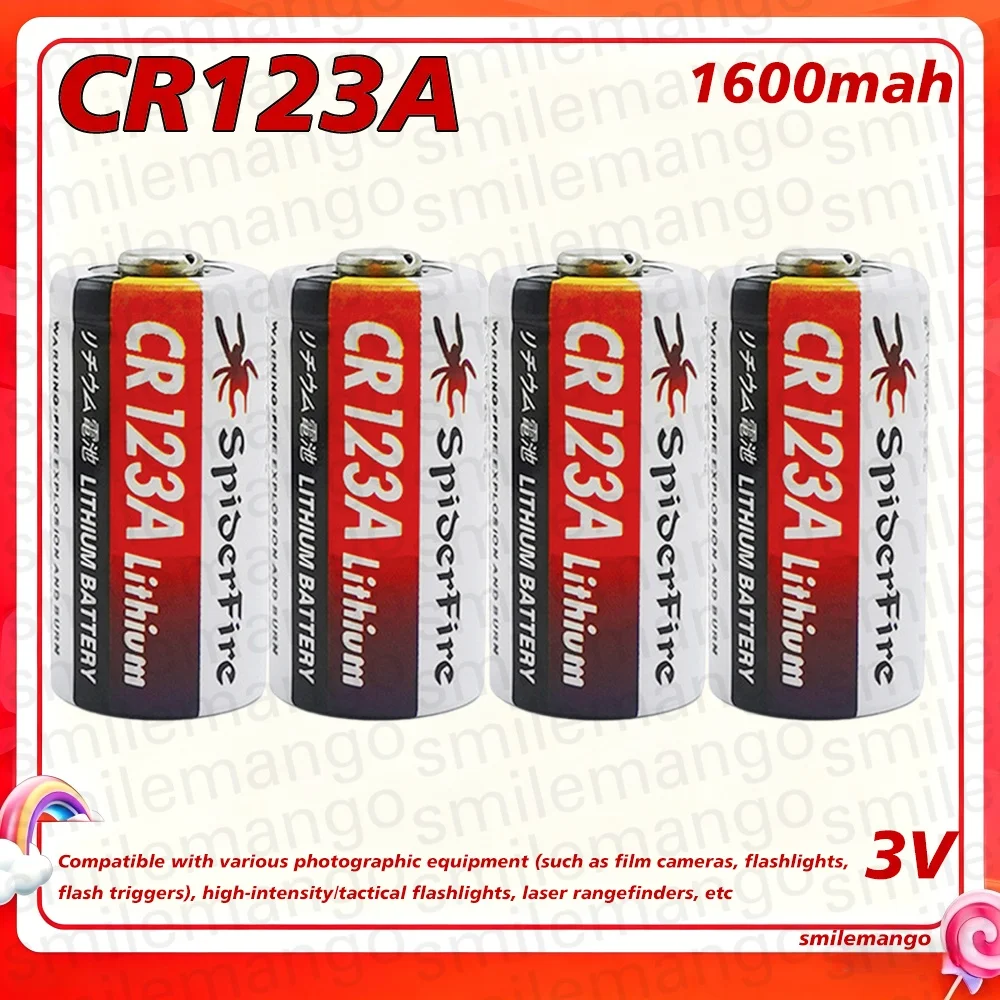 

CR123A 3V 1600mAh Lithium Battery For Digital Camera Doorbells Flashlight Water Meters Smoke Alarm