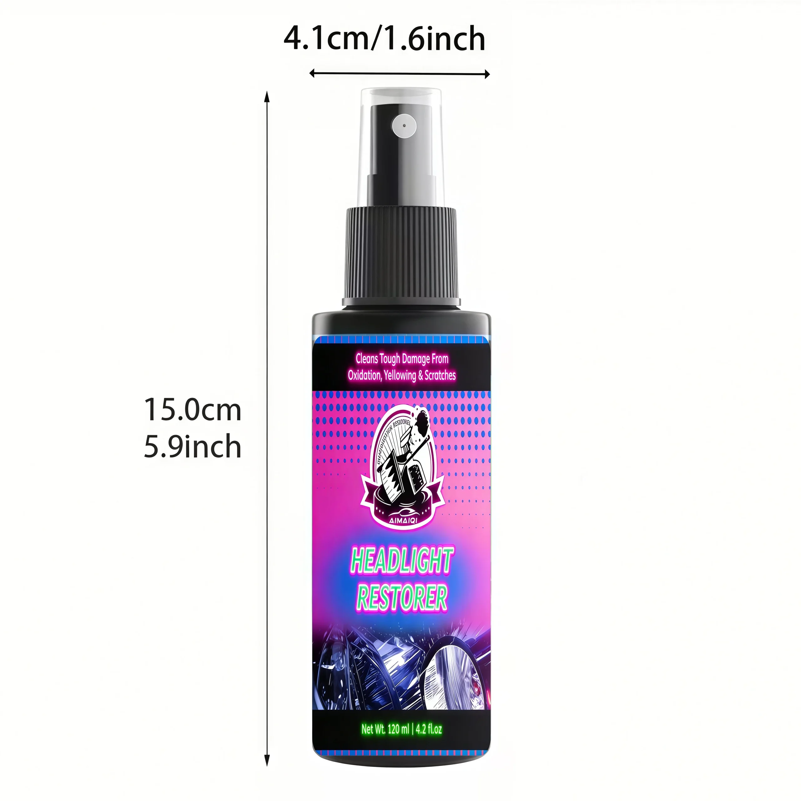 Auto Headlight Restorer, Fast Repair Cloudy Faded Car Lampshade, Long-Lasting Anti-Aging Light Coating Agent