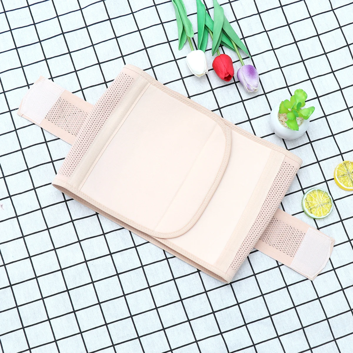 حزام تشذيب الخصر مقاس M، حزام بطن بعد الولادة قابل للتنفس، حزام البطن بعد الولادة لدعم الخصر للنساء