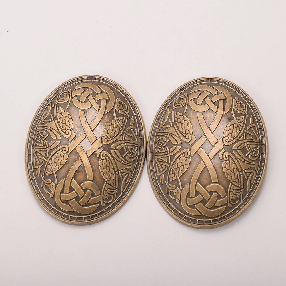 Viking Turtle Brooches Men Women Medieval Pirate Cosplay Accessories Norse Pins 2pcs/set