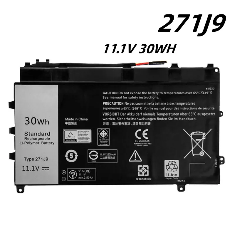 

271J9 11.1V 30WH Laptop Battery For Dell Latitude 7350 13 7000 Series MN791 GWV47 YX81V 3WKT0