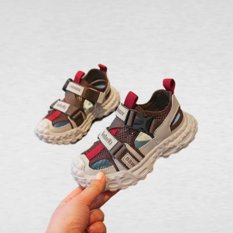 

Hollow Out Summer Sport Shoes For Children Trend Fashion Breathable Teenager Boy's Girl's Sandals Anti-slipery Barefoot Footwear
