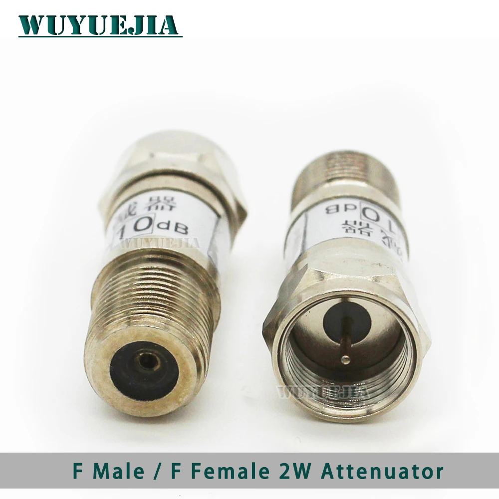 F Male to F Female Connector 2W DC-1.0GHz TV Signal Attenuator RF Attenuator RF Accessory 1~30db 75Ohm