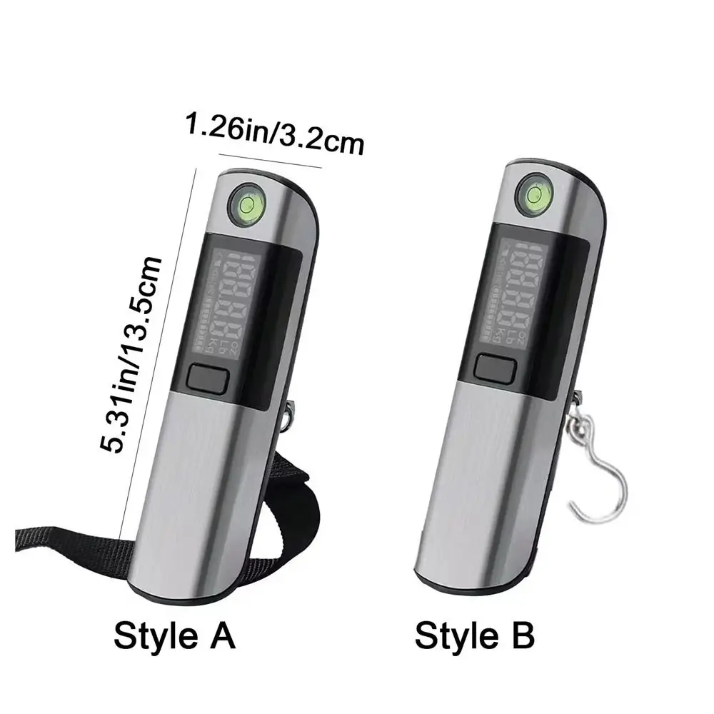 50Kg/110Lb Hand Luggage Scale LCD Digital High-Precision Luggage Weigher with Tape Measure Mini Hook Weighing for Home