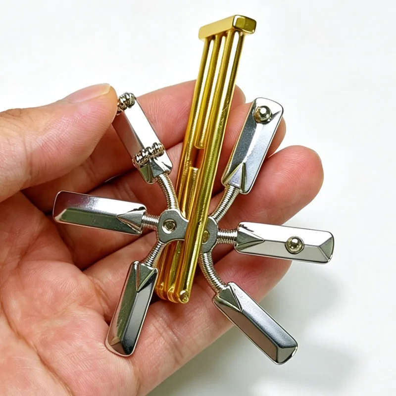 Magic Baffling Cast Metal Brain Teaser Puzzles Disentanglement Mind Challenge Toys Novelty Educational Gifts For Adults & Kids view 6