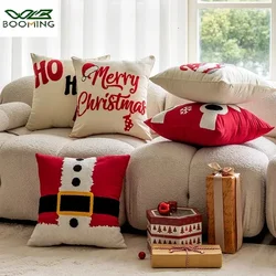 Christmas Pillow Towel Embroidered Pillow Cover Home Living Room Sofa Cushion Cover Pillowcase Home Decoration