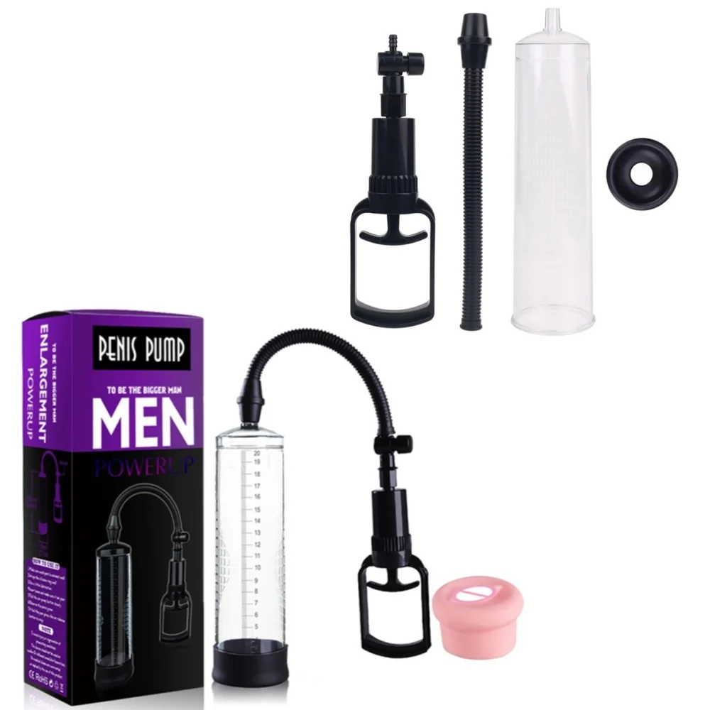 Penis Pump Sex Toys for Men Male Masturbator Dick Trainer Massager Ring Penis Extender Vacuum Pump Penis Enlargement Enhancer