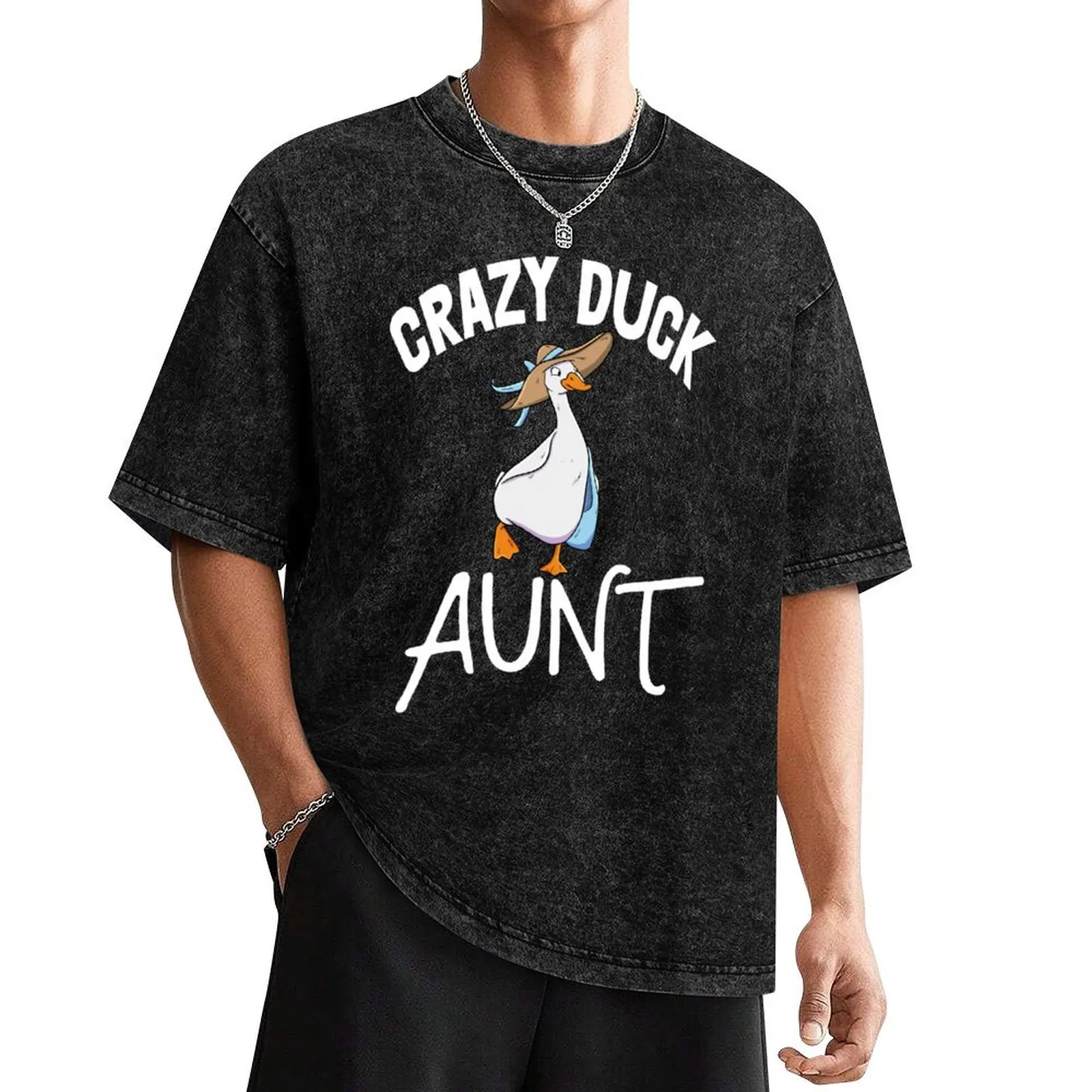 

Crazy Duck Aunt T-Shirt shirts graphic blacks anime tshirt plus sizes mens t shirts casual stylish