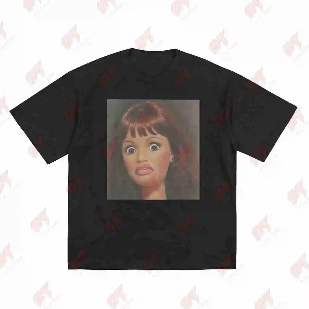 Surprise Doll Face Kawaii Short Sleeve Tee 100% Cotton T-Shirt